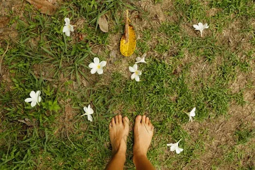 Barefoot grounded in nature
